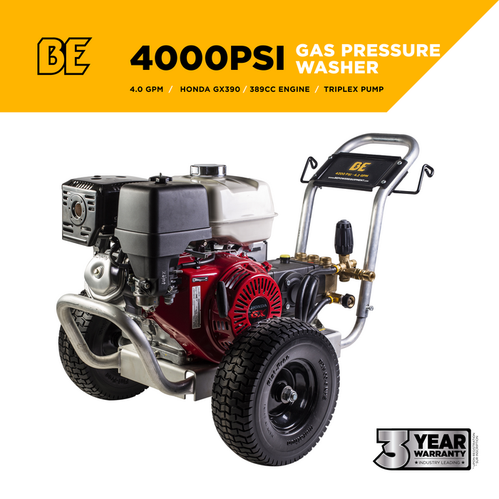BE Power Equipment 4,200 PSI 4.2 GPM Cold Water Gas Pressure Washer - B4213HABGS