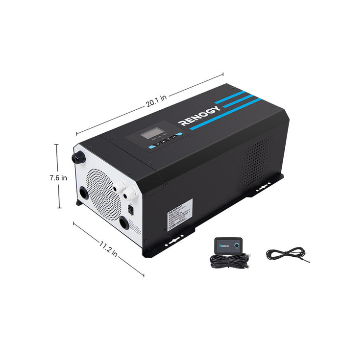 Renogy R-INVT-PCL1-30111S-US 3000W 12V Pure Sine Wave Inverter Charger w/ LCD Display