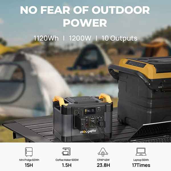 BougeRV ISE120N FORT 1000 1120Wh LiFePO4 Portable Power Station