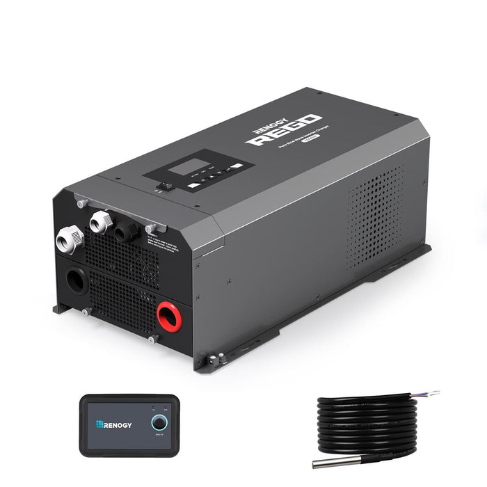 Renogy REGO RIV1230RCL-1SS-US 12V 3000W Pure Sine Wave Inverter Charger w/ LCD Display