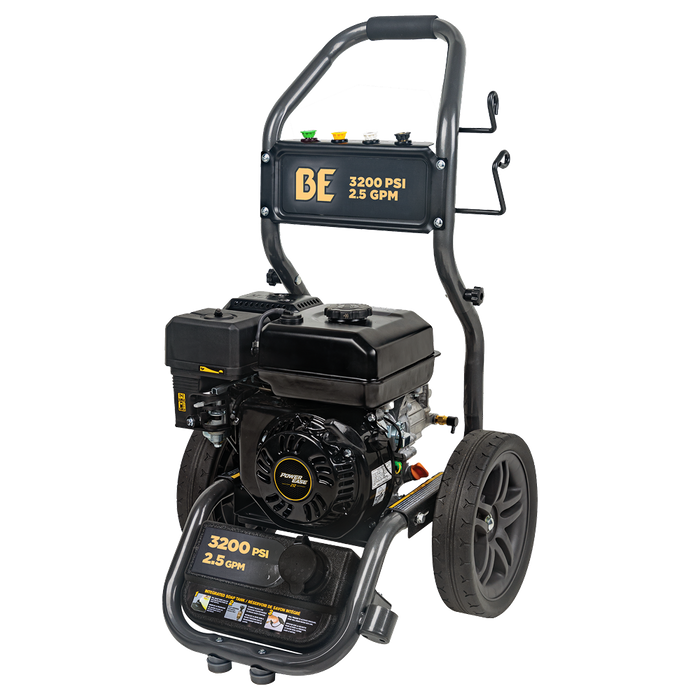 Be Power Equipment 3,200 PSI 2.5 GPM Cold Water Gas Pressure Washer with Powerease 212cc Engine and CP Axial Pump BE327PX