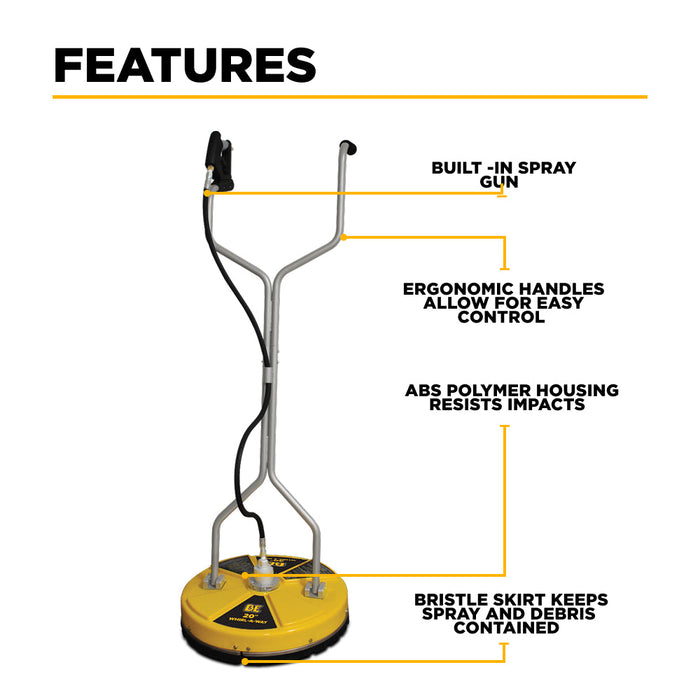 Be Power Equipment 20" Whirl-A-Way Pressure Washer Surface Cleaner  85.403.007