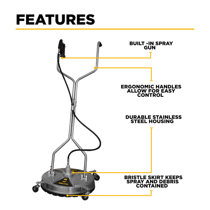 Be Power Equipment 24" Whirl-A-Way Surface Cleaner 85.403.010