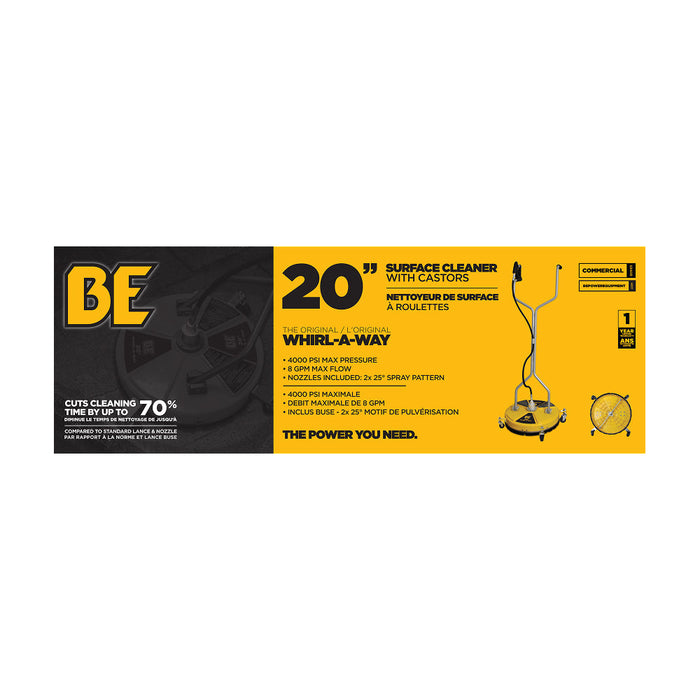 Be Power Equipment 20" Whirl-A-Way Surface Cleaner 85.403.011