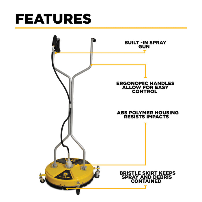 Be Power Equipment 20" Whirl-A-Way Surface Cleaner 85.403.011