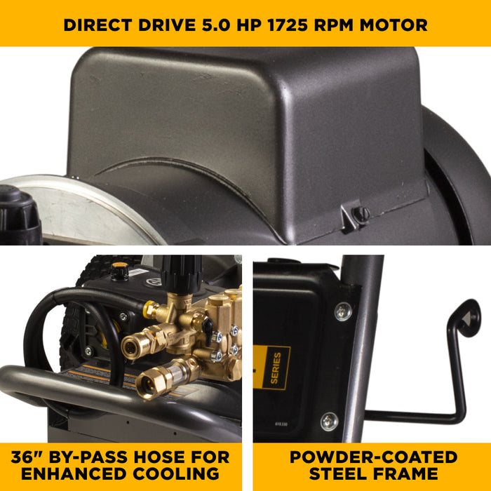 Be Power Equipment 2,700 PSI 4.0 GPM Cold Water Electric Pressure Washer with Baldor Motor and CP Triplex Pump - B2775E3AHE