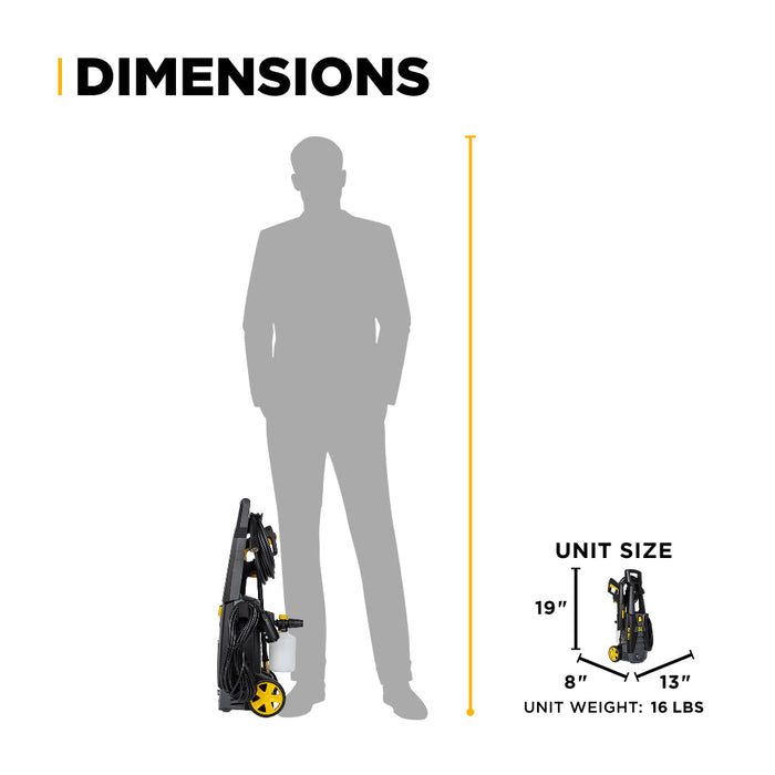 Be Power Equipment 1,700 PSI 1.7 GPM Electric Power Washer with Powerease Motor and AR Axial Pump - P1715EN