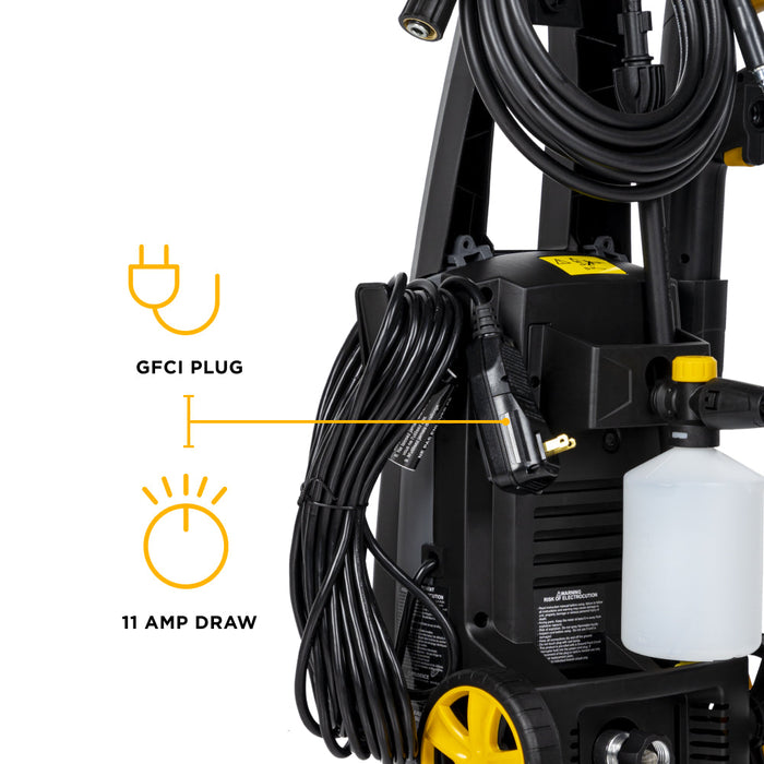 Be Power Equipment 1,700 PSI 1.7 GPM Electric Power Washer with Powerease Motor and AR Axial Pump - P1715EN