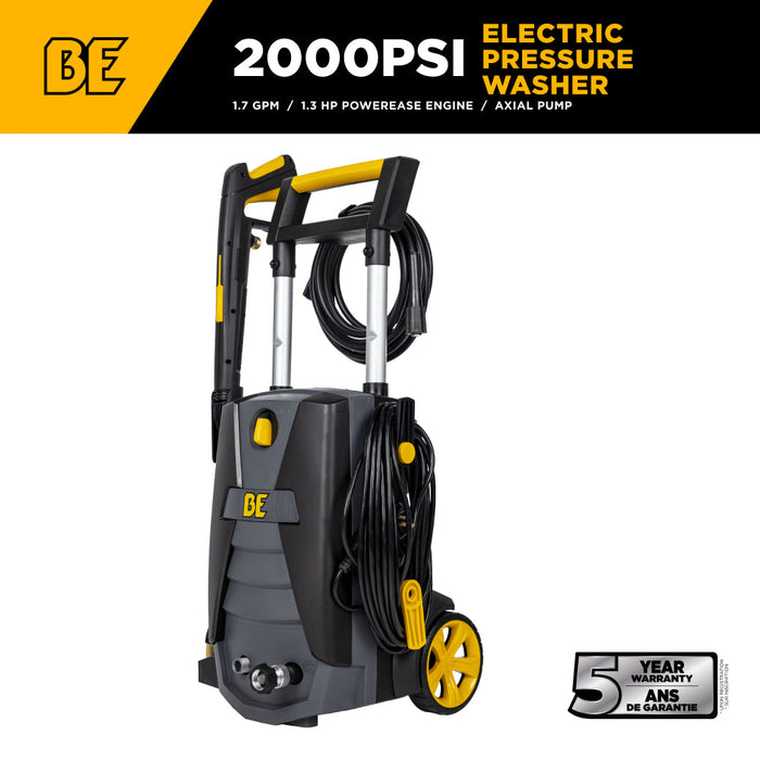 Be Power Equipment 2,000 PSI 1.7 GPM Cold Water Corded Electric Pressure Washer - P1915EN