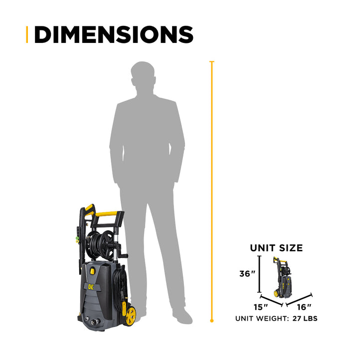 Be Power Equipment 2,150 PSI 1.6 GPM Cold Water Corded Electric Pressure Washer - P2115EN