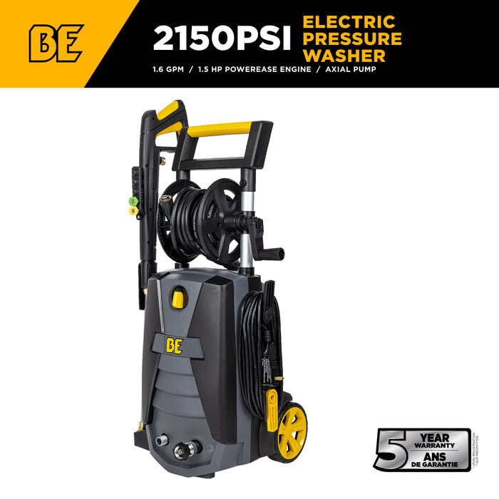 Be Power Equipment 2,150 PSI 1.6 GPM Cold Water Corded Electric Pressure Washer - P2115EN