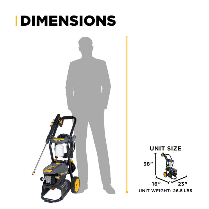 Be Power Equipment 2,300 PSI 1.7 GPM Cold Water Corded Electric Pressure Washer - P2317EN