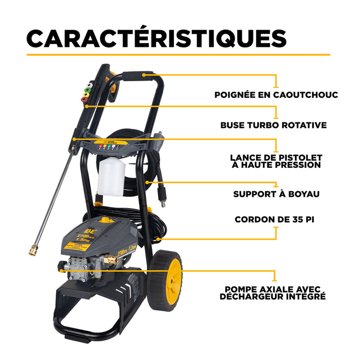 Be Power Equipment 2,700 PSI 1.3 GPM Cold Water Corded Electric Pressure Washer - P2713EN