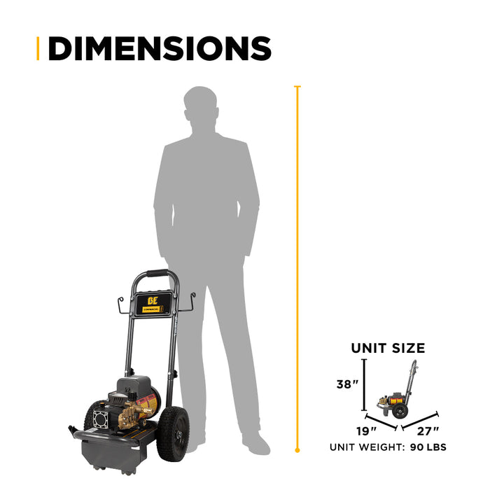 Be Power Equipment 1,500 PSI 2.0 GPM Cold Water Electric Pressure Washer with Baldor Motor and CP Triplex Pump - PE-1520EW1A