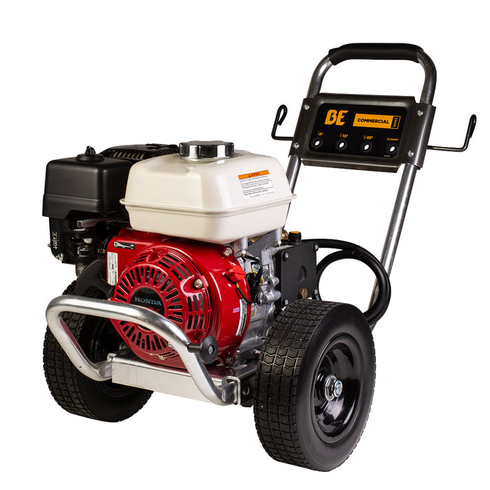 Be Power Equipment 3,100 PSI 3.1 GPM Cold Water Gas Pressure Washer with Honda GX200 Engine and CP Triplex Pump on Aluminum Frame - B3165HAAS