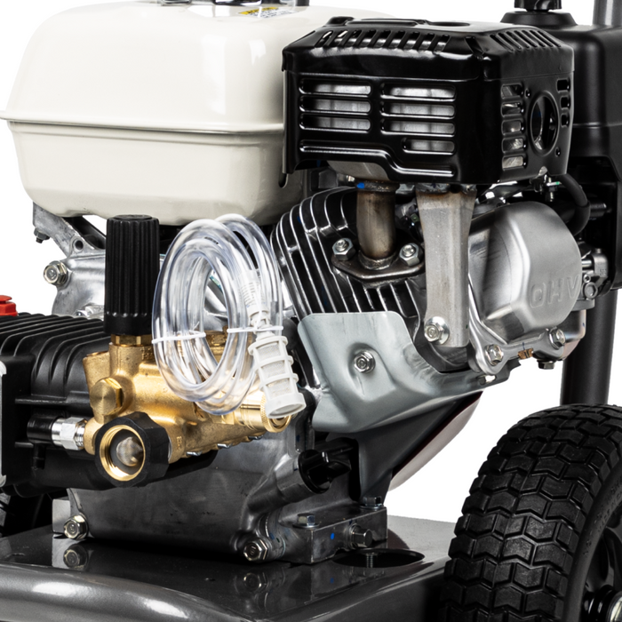 3,800 PSI 2.5 GPM Be Power Equipment Cold Water Gas Pressure Washer with Honda GX200 Engine and CP Triplex Pump - B3865HA