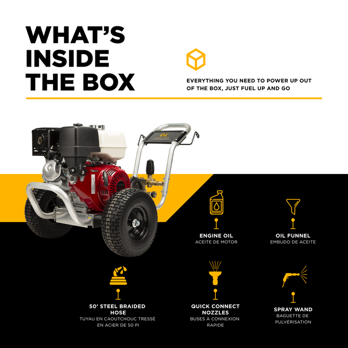 Be Power Equipment 4,200 PSI 4.2 GPM Cold Water Gas Pressure Washer - B4213HABCS