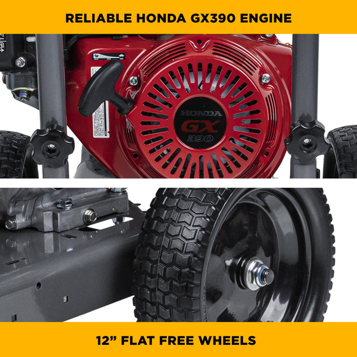 Be Power Equipment 4,200 PSI 4.2 GPM Cold Water Gas Pressure Washer with Honda GX390 Engine and CP Triplex Pump - B4213HA