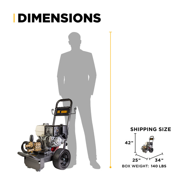 BE Power Equipment 4,200 PSI 4.2 GPM Cold Water Gas Pressure Washer - B4213HCS