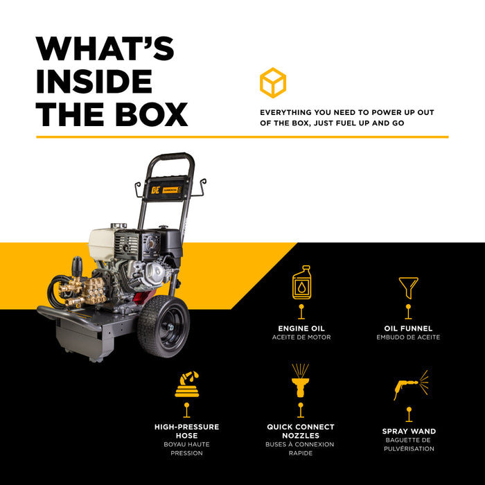 BE Power Equipment 4,200 PSI 4.2 GPM Cold Water Gas Pressure Washer - B4213HCS