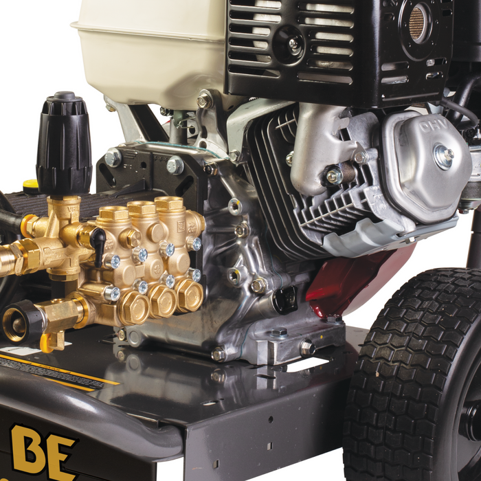 Be Power Equipment 4,200 PSI 4.2 GPM Cold Water Gas Pressure Washer Honda GX390 Engine and General Triplex External Unloader Pump - B4213HGS