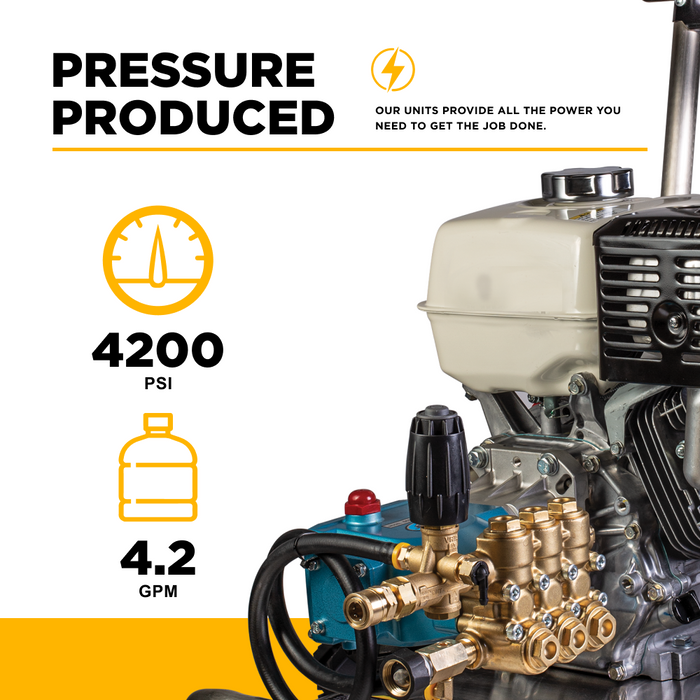 Be Power Equipment 4,200 PSI 4.2 GPM Cold Water Gas Pressure Washer - B4213HSJS
