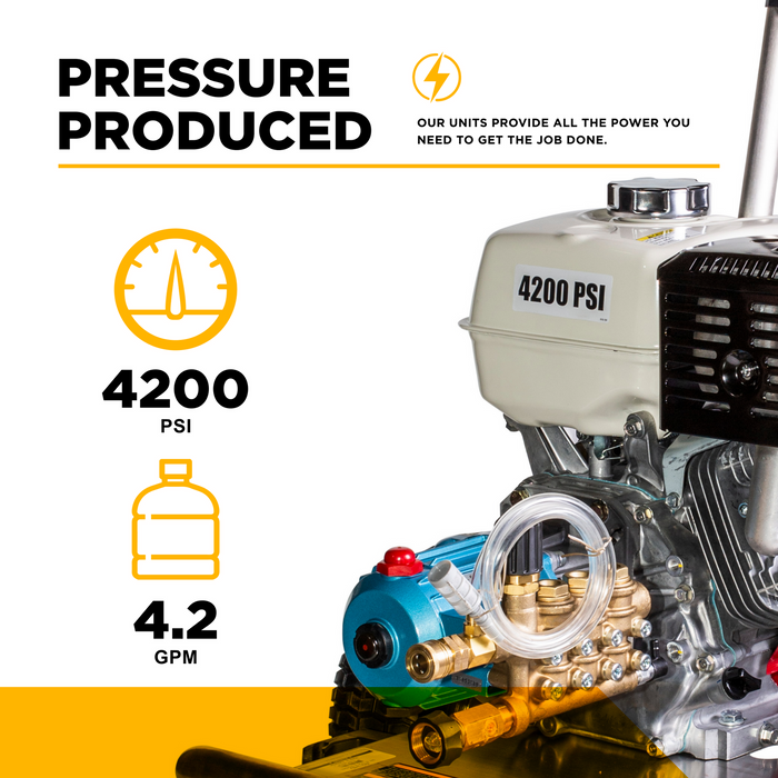 Be Power Equipment 4,200 PSI 4.2 GPM Cold Water Gas Pressure Washer - B4213HSJ