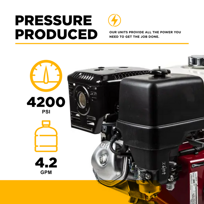 Be Power Equipment 4,200 PSI 4.2 GPM Truck Mount Cold Water Gas Pressure Washer - B4213HTBGS