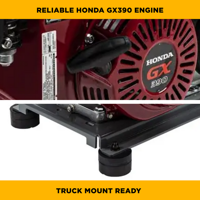 Be Power Equipment 4,200 PSI 4.2 GPM Truck Mount Cold Water Gas Pressure Washer - B4213HTBGS