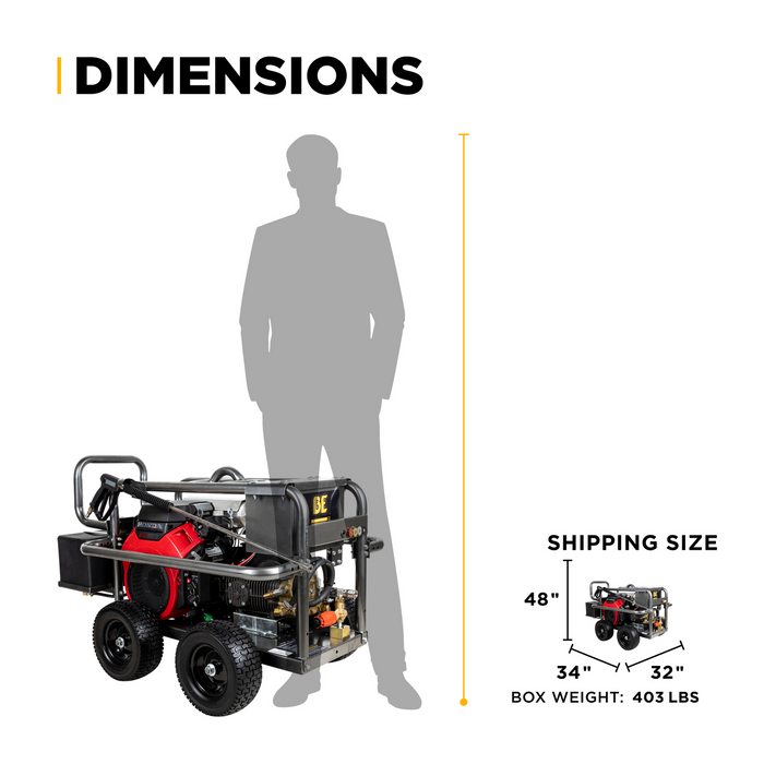 Be Power Equipment 5,000 PSI 5.0 GPM Cold Water Gas Pressure Washer - PE-5024HWEBCOM