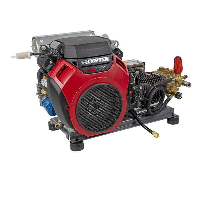 Be Power Equipment 5,100 PSI 5.5 GPM Truck Mount Cold Water Gas Pressure Washer with Honda GX690 Electric Start Engine and CP Belt Drive Triplex Pump - B5024HETBAS