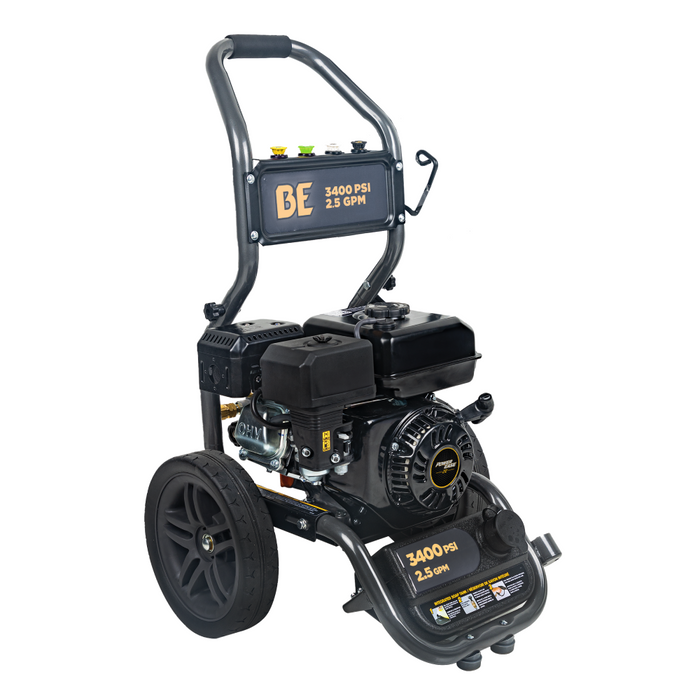 Be Power Equipment 3,400PSI 2.5GPM Cold Water Gas Pressure Washer Powerease 223cc Engine and CP Axial Pump - BE3475PX