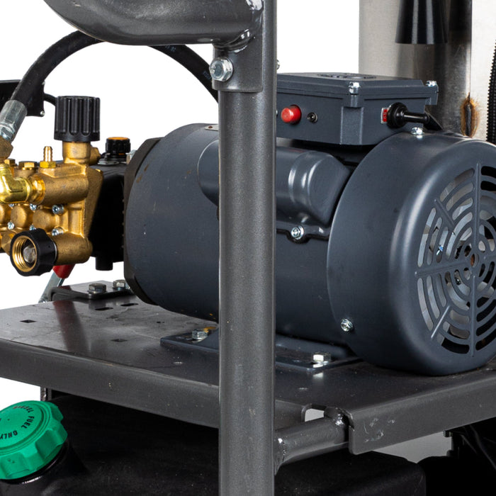 Be Power Equipment 1,500 PSI 2.0 GPM Hot Water Pressure Washer with TechTop Motor and CP Triplex Pump - HW152EA