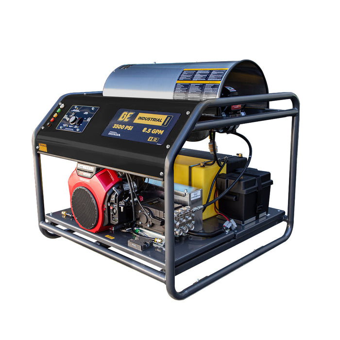 Be Power Equipment 3,500 PSI 5.6GPM Hot Water Pressure Washer Honda GX690 Engine and General Triplex Pump - HW3524HG12V