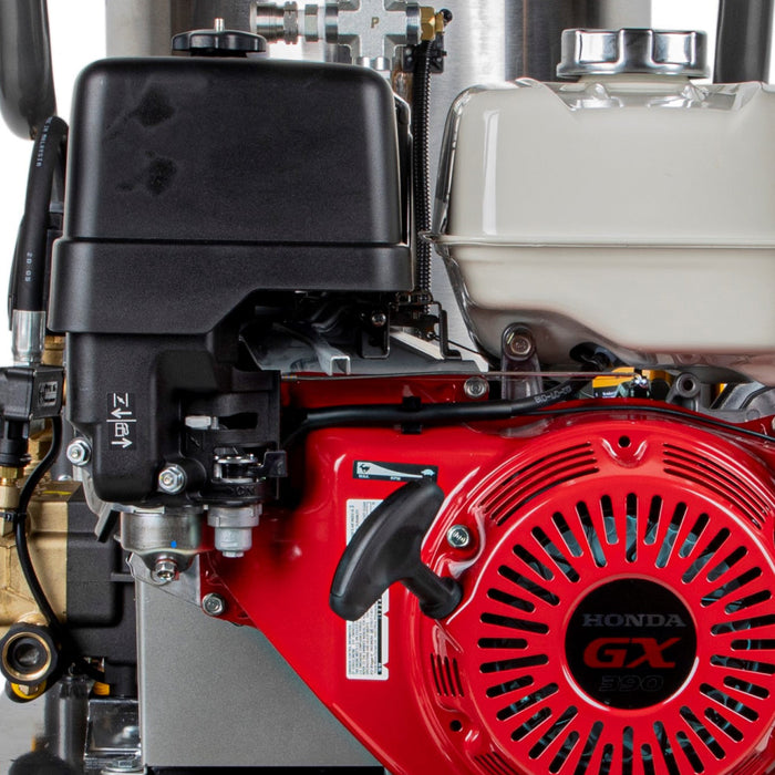 Be Power Equipment 4,000 PSI - 4.0 GPM Hot Water Pressure Washer with Honda GX390 Engine and Belt Driven General Triplex Pump - HW4013HBG