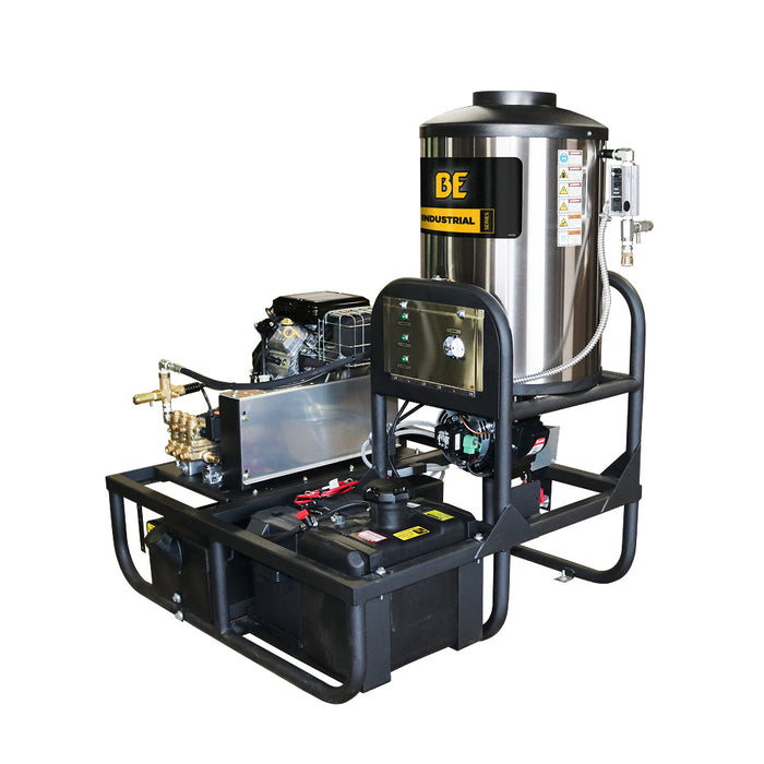 Be Power Equipment 3,500 PSI 5.2 GPM Hot Water Skid Pressure Washer with General Triplex Pump - Z5535GPBDV