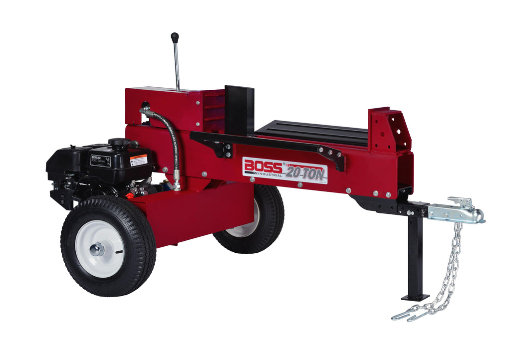 Boss Industrial Professional Dual Action 20 Ton Gas Log Splitter with 6.5 hp 4-cycle OHV Kohler engine GD20T24