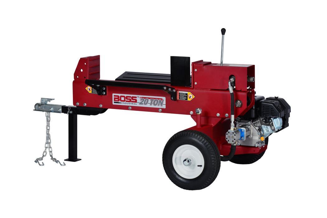 Boss Industrial Professional Dual Action 20 Ton Gas Log Splitter with 6.5 hp 4-cycle OHV Kohler engine GD20T24