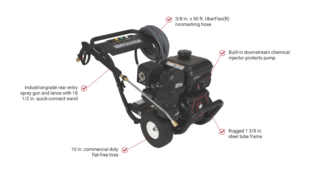 NorthStar Pressure Washer 3,600 PSI 3.0 GPM Gas E300 1571243