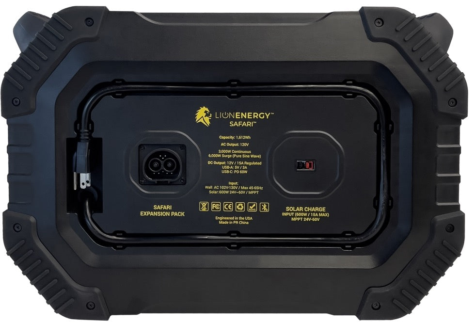 Lion Safari Portable Generator 1612Wh LiFePO4 3000W AC 2 USB-A 2 USB-C /  PD 60W 50170137