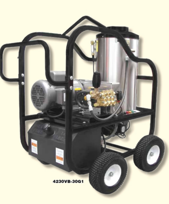Pressure-Pro Hot-Shot Series Electric Hot-Water Pressure Washer  4-Wheel Portable V-Belt Drive 4230VB-30G1
