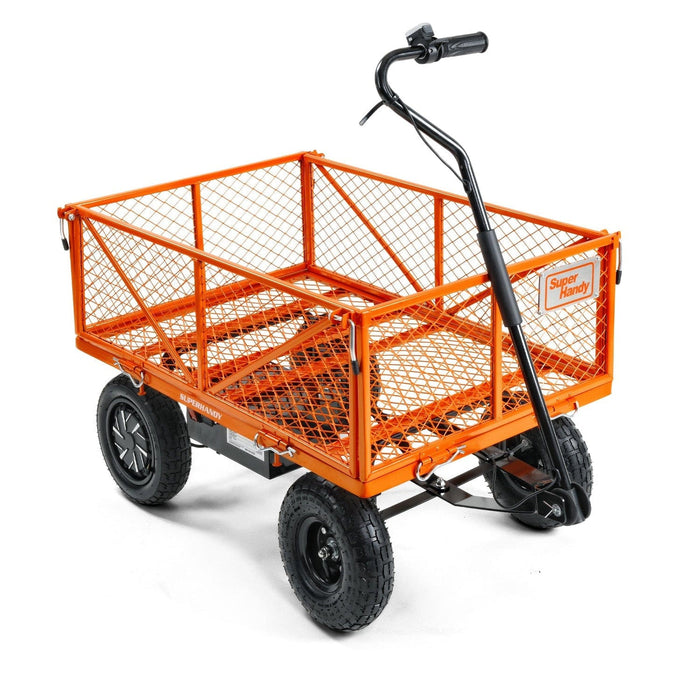 SuperHandy Electric Garden Cart Pro - 5.7 Cu Ft, Convertible Flatbed, 440lb Load GUO108-NEW-FBA