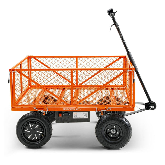 SuperHandy Electric Garden Cart Pro - 5.7 Cu Ft, Convertible Flatbed, 440lb Load GUO108-NEW-FBA