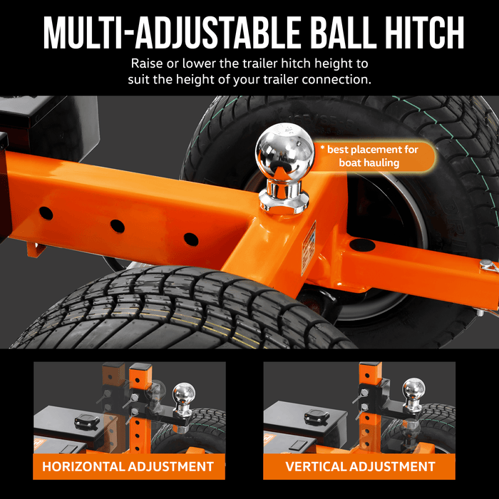 SuperHandy Electric Trailer Dolly Pro - 24V 9Ah Battery, 7500Lbs Towing Capacity GUO094-FBA