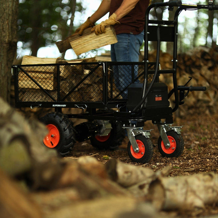 SuperHandy Electric Utility Wagon Pro - 48V 2Ah Battery, 660Lb Max Weight GUO095-NEW-FBA