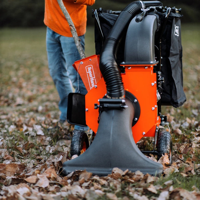 SuperHandy Wood Chipper & Leaf Vacuum- 7HP Engine, 10:1 Mulch Ratio, Max 2" Branches GUO128-FBA