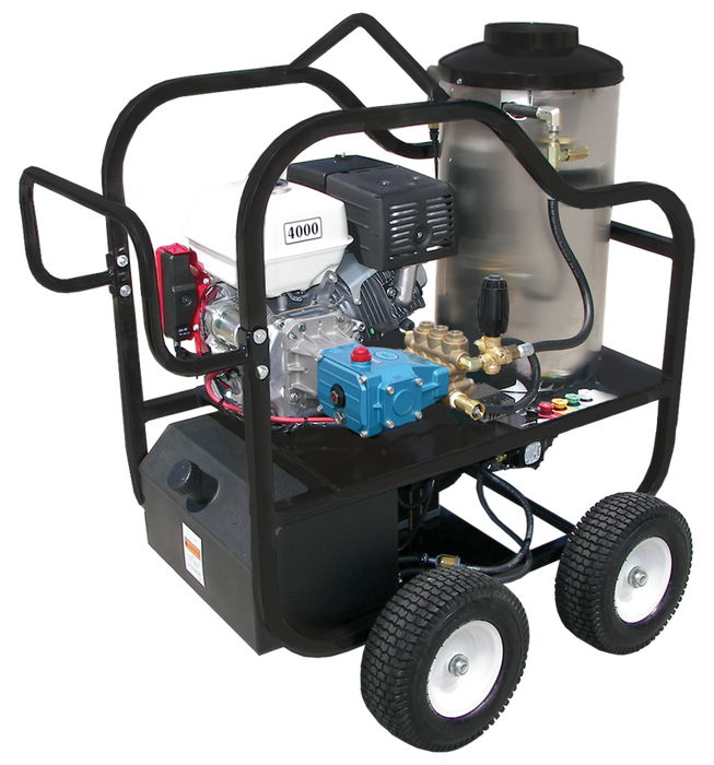 Pressure-Pro Hot Shot Series Direct Drive 4000 PSI 4 GPM Gas Hot Water Pressure Washer GX390 CAT PUMPSK30005VH